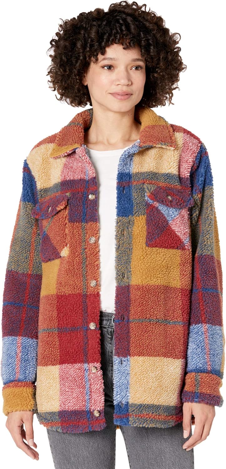 Women's Silent Sherpa Plaid Jacket Amazon.de Bekleidung