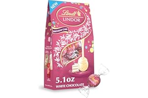 Lindt LINDOR Birthday Cake White Chocolate Truffles, White Chocolate Candy with Smooth, Melting Truffle Center, 5.1 oz. Bag