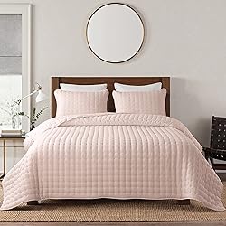 WDCOZY Pink Twin Size Quilt Bedding Sets with