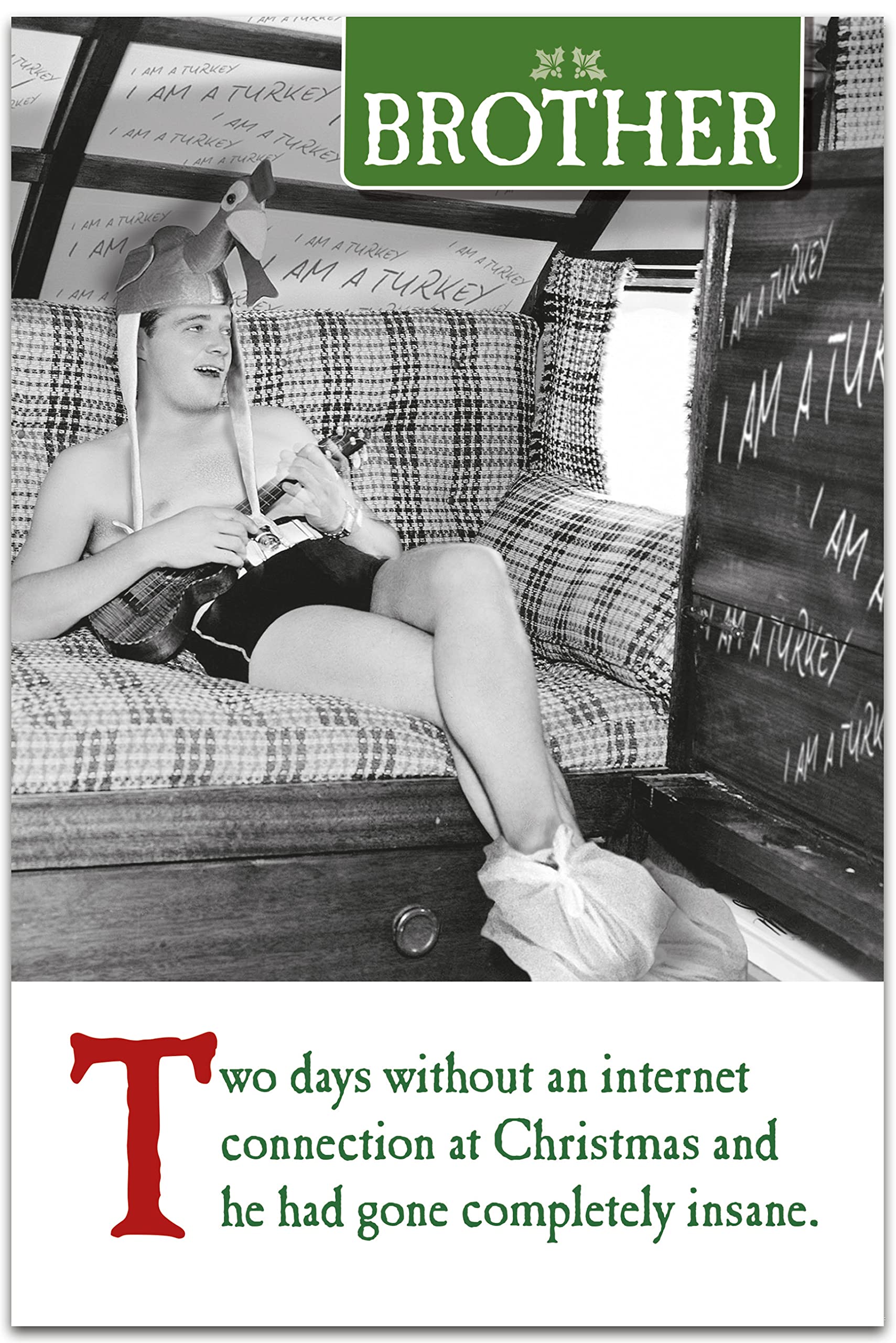 Is It Art Brother Christmas Card, Funny Christmas Cards Brother, Xmas Card for Brother, Brother Christmas Card for Him Funny, Christmas Card Brother, Brother Christmas Cards,Multi,159x235mm