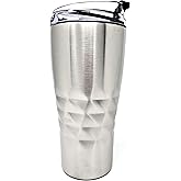 Primula Peak Hot or Cold Thermal Tumbler - Triple Layer Copper Technology, 20 Ounce, Brushed Stainless Steel