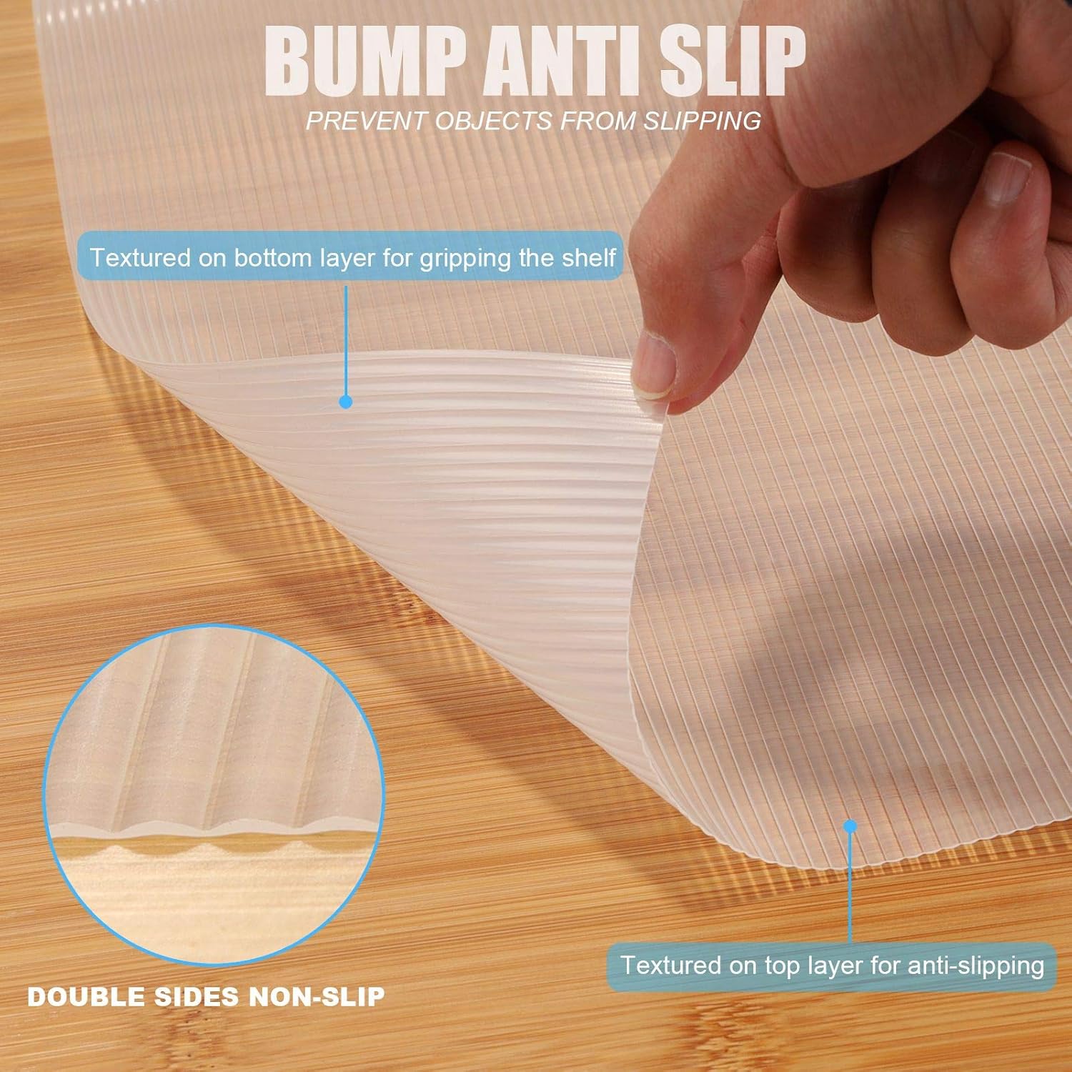 tuevob shelf liner non slip non adhesive waterproof eva drawer mat for pantry cabinet 12 inches x 10ft kitchen drawer drawer liners bathroom shelves shoe rack fridge liners refrigerator racks holders home kitchen