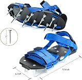 Bakulala Lawn Aerator Shoes Heavy Duty 2 Inch Spikes Adjustable Straps Blue view 5