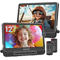 WONNIE 12" Dual Car DVD Players Portable DVD