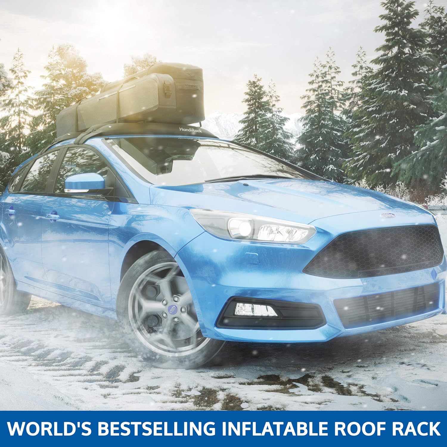 HandiRack Universal Inflatable Roof Rack Bars (Black); Tie-downs Included; Fits Most Cars and SUVs: Sports & Outdoors