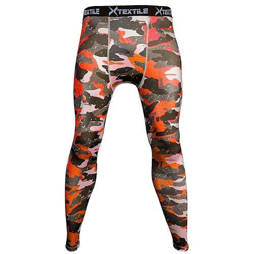 Xtextile Mens Snow Camouflage Sports Compression Tight Cool Dry