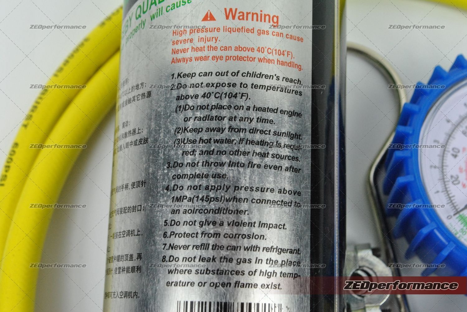 Kit de recarga de gas refrigerante R600A en recipientes para ...