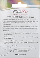 KnitPro Interchangeable Cable with Silver Connectors 50 cm Black view 3