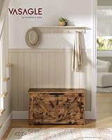 VASAGLE Storage Chest Bench 40x80x46 cm Rustic Brown LSB062T01 view 2