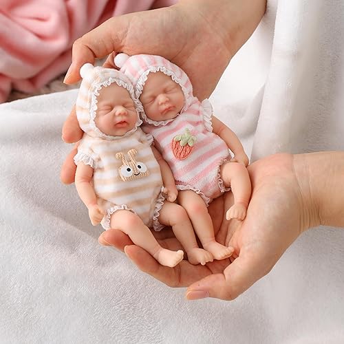 Silicone Small Baby Miaio Reborn Baby Doll Twins Inch Silicone