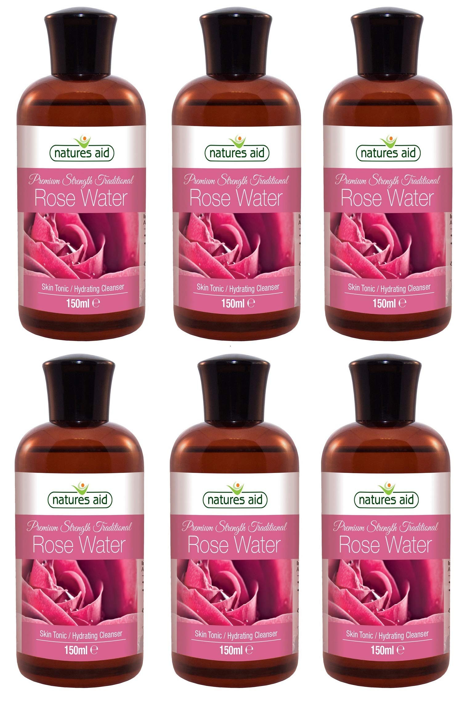(6 Pack) - Natures Aid - Rosewater (Triple) | 150ml | 6 Pack Bundle