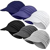 Jamntower 6 Pcs Chemo Cancer Hat for Women Breathable Bamboo Newsboy Baseball Cap Soft Headwear for Cancer Patient Hair Loss