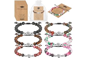 Trnayi 36 Graduation Compass Bracelet with Card Organza Bag Class of 2024 Adjustable Graduation Gifts for Her Him High School College