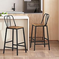 YATINEY Set of 2 Bar Stools, 24.2 Inch Barstools
