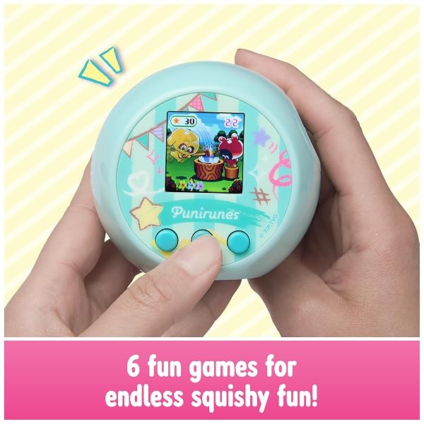 PUNIRUNES, INTERACTIVE DIGITAL TOY WITH 55 SQUISHY CHARACTERS INSIDE, REACTS TO TOUCH, COLOR DISPLAY, KIDS TOYS FOR AGES 5 AND UP