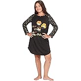 Harry Potter Hermione Chibi Charms Logo House Crest Raglan Pajama Gown