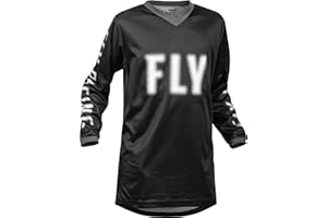 Fly Racing Mens Youth F-16 Jersey Black/White Yl, Black/White, Large US