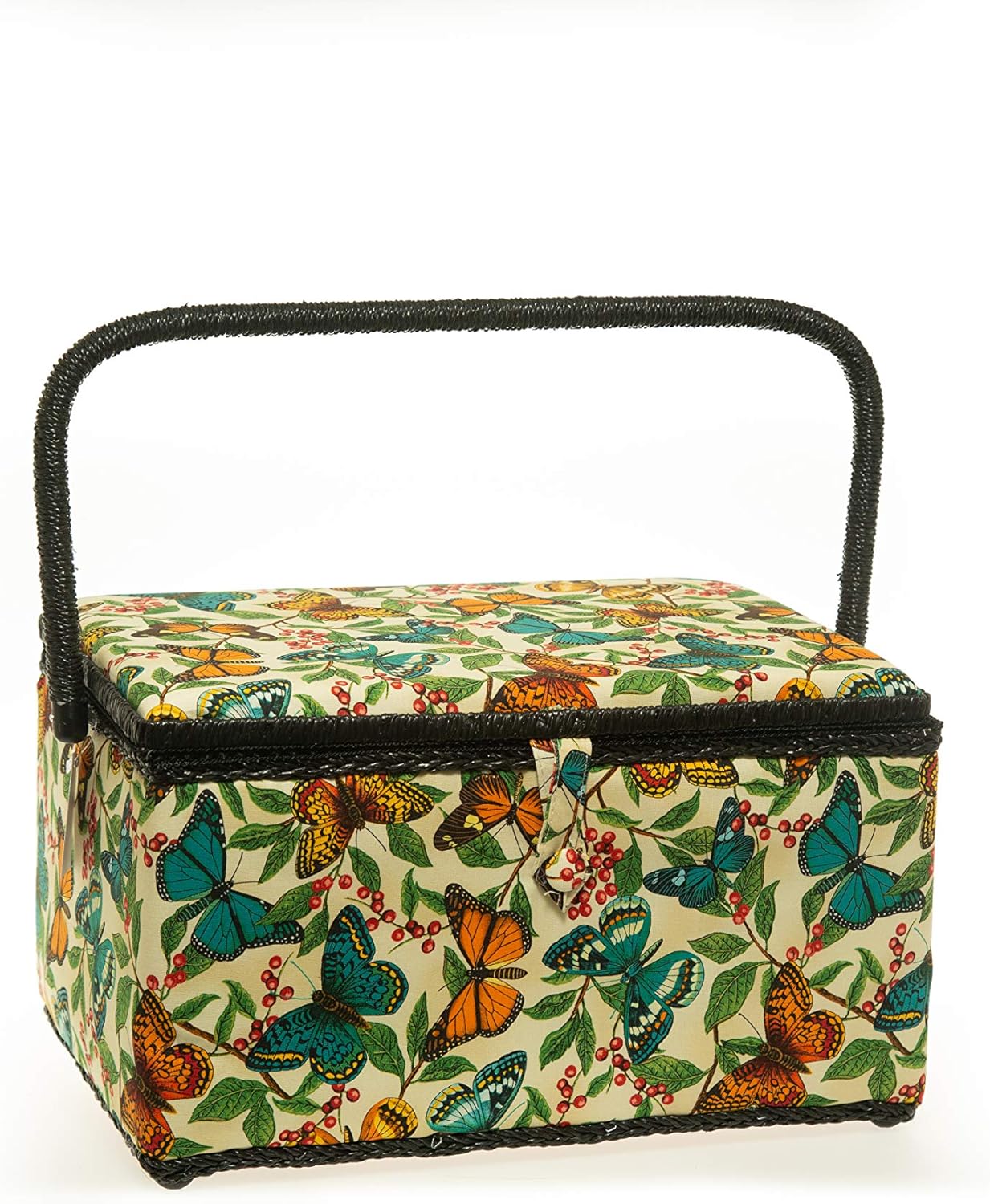 Allary 4397 Jumbo 16"x10"x8" Rectangle Sewing Basket Bundle