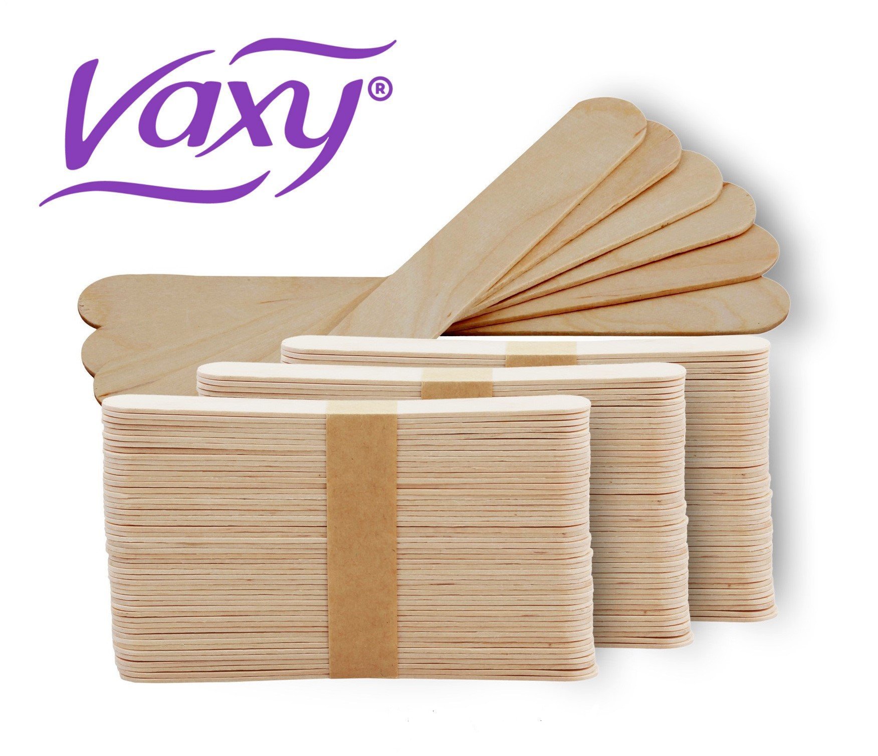Vaxy Premium Wax Sticks 500 Pack – Salon Quality Disposable Wooden Waxing Sticks & Wax Spatulas for Hot & Warm Wax, Hygienic Waxing Applicators for Professional & Home Use
