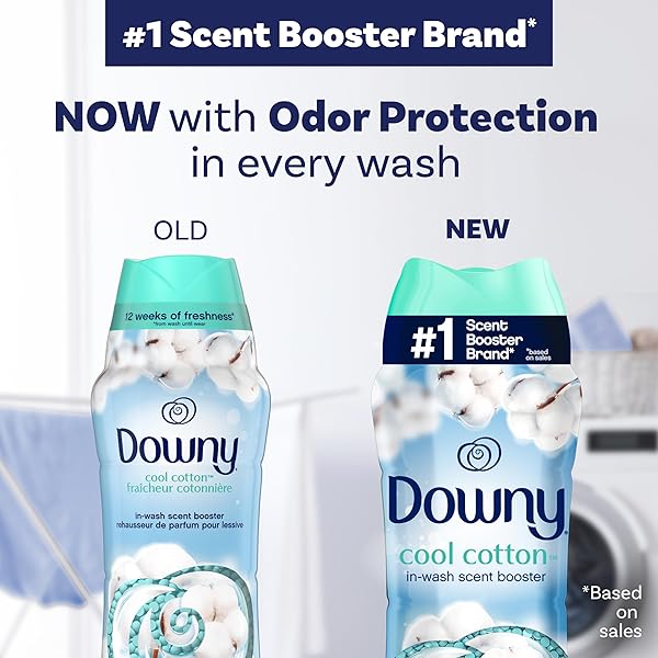 DOWNY IN-WASH LAUNDRY SCENT BOOSTER BEADS, COOL COTTON, 24 OZ