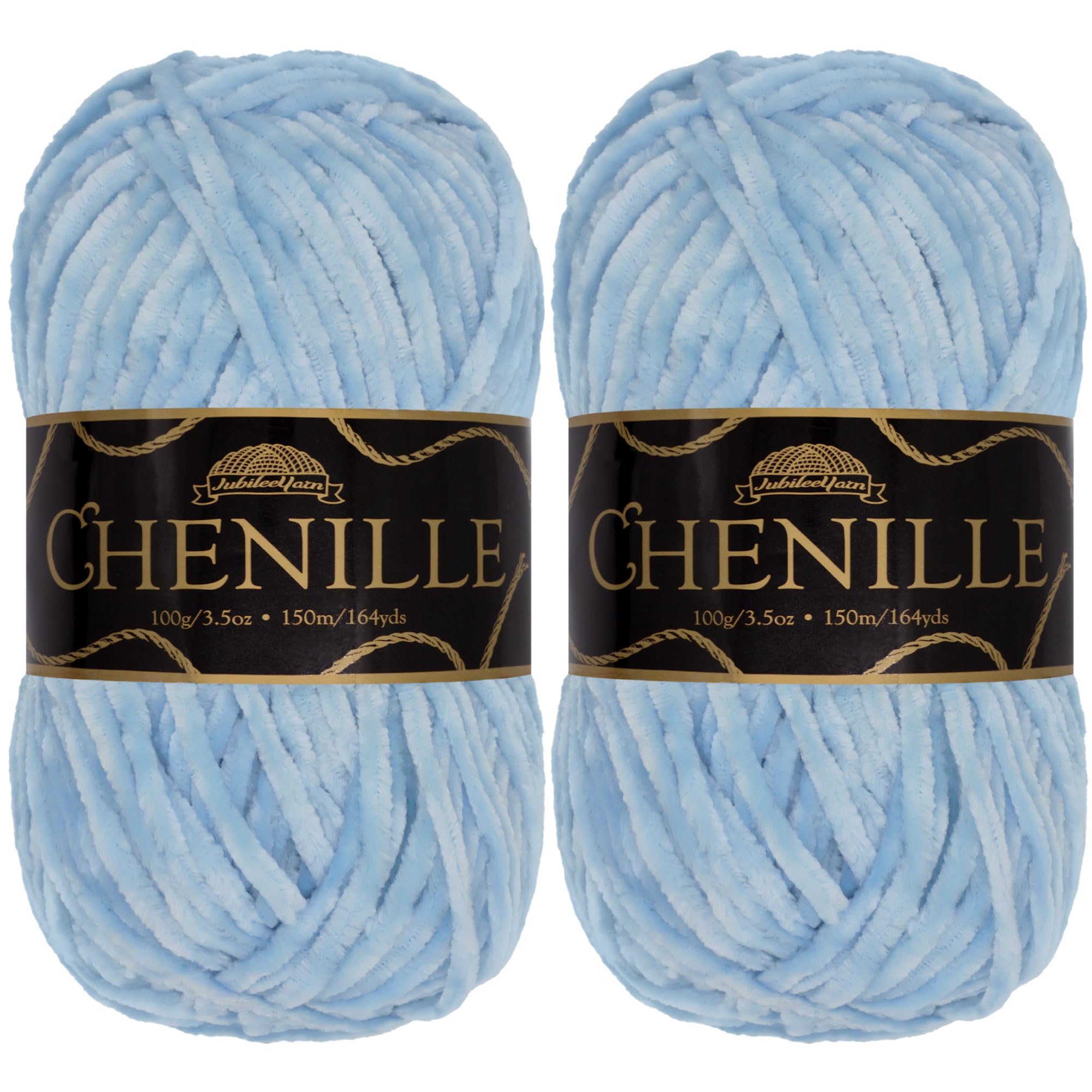 JubileeYarn Chenille Yarn - Worsted Weight - 100g/skein (2 Skeins, 116 Empyrean)
