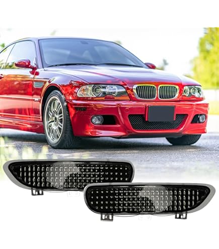 Amber Front Bumper Side Markers For BMW 3 Series E46 & M3 - 2PC Set