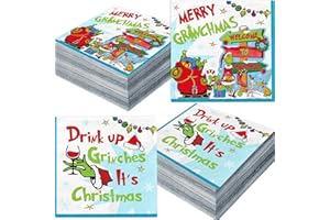 HIGZYOVN 48Pcs Christmas Party Decorations Christmas Party Supplies Tableware Set Christmas Napkins Christmas Tableware for Friendsmas Christmas Party Decorations Happy Holidays Decorations