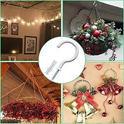 Etoolia 30 Pcs Ceiling Hooks for Hanging