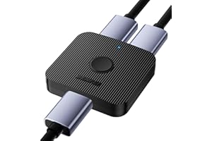 HDMI Switch, BENFEI 4K@60Hz HDMI Switcher 2 Input 1 Output, 1 Input 2 Output [Two Screens Doesn't Work simultaneously], Suppo