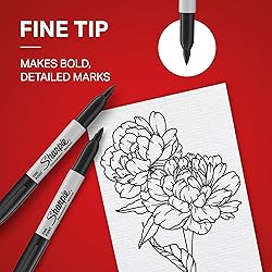 Sharpie Permanent Markers, Fine Point, Black, 40
