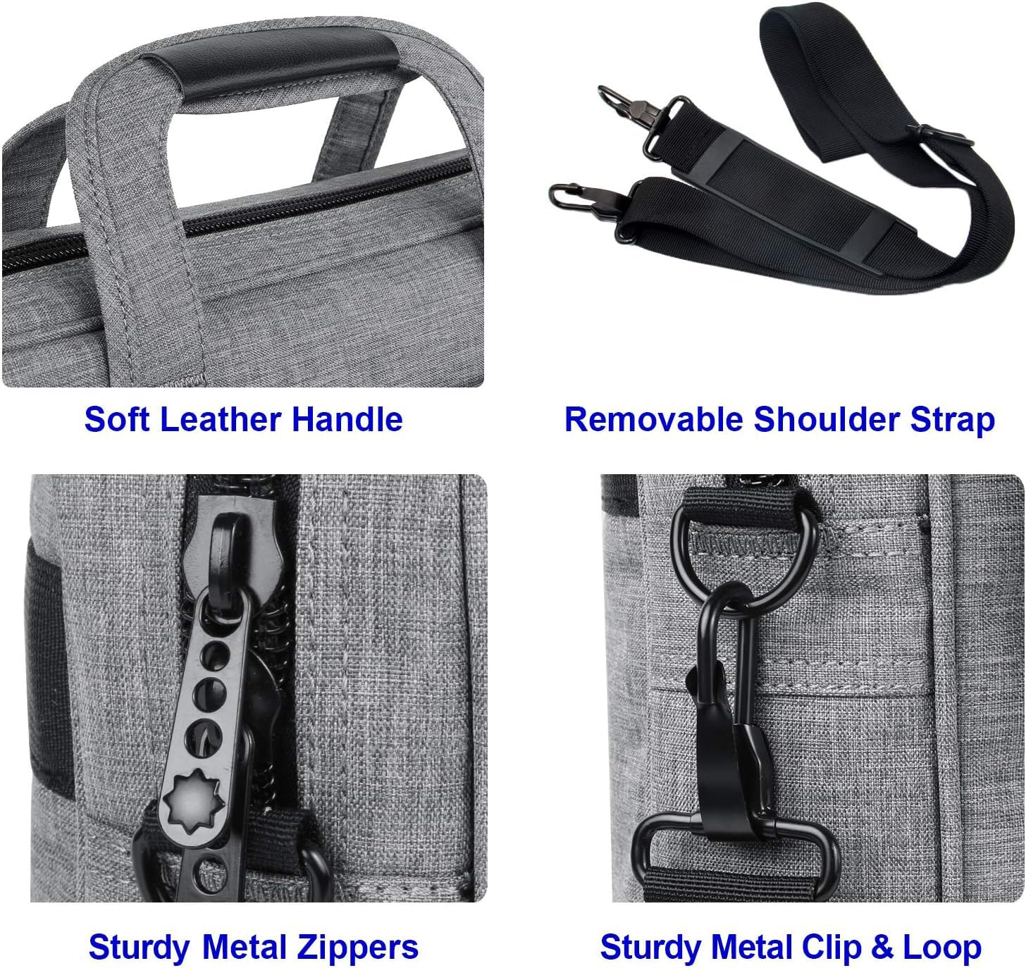 Taygeer Laptop Bag for Men, Water Resistant Crossbody Messenger Shoulder Bag for Business, Professional Premium Office Briefcase, Portable 15.6 Inch Carry On Laptop Case for Notebook/Computer, Grey