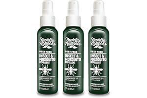MEDELLA NATURALS Deet-Free Insect & Mosquito Repellent Pack of 3 (2oz) – Nice Smelling Insect Repellent with Lemongrass Oil Safe for Pets and Kids – Bug Spray Against Mosquitoes, Gnats, Black Flies, and No-See-ums
