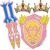 RICHNESS Kids Toy Swords and Shields Foam Play Sword and Shield for Kids Dress Up and Costumes Pack of 2 Players