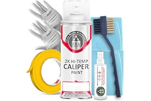 ERA Paints 2K Brake Caliper Paint Kit – Red | High-Gloss Spray, 500°F Heat & Chemical Resistant | Complete DIY Kit with Degreaser, Gloves & Tape | Made in USA