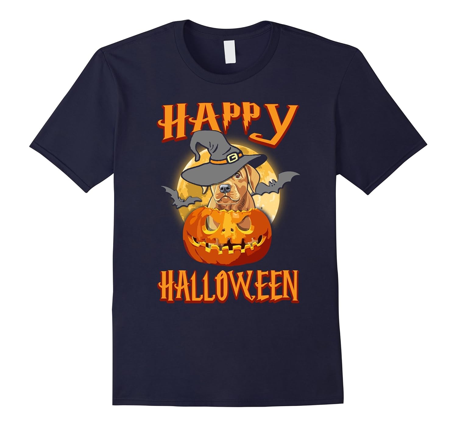 Labrador Dog Happy Halloween T-shirt Pumpkin Costumes-ANZ