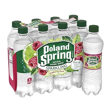 Poland Spring Raspberry Lime sparkling Spring Water 500ml (075720003280)
