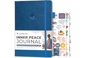 Clever Fox Inner Peace Journal – Guided Stress & Anxiety Relief Journal with Prompts – Healing & Self-Discovery Notebook for Women & Men (Mystic Blue)