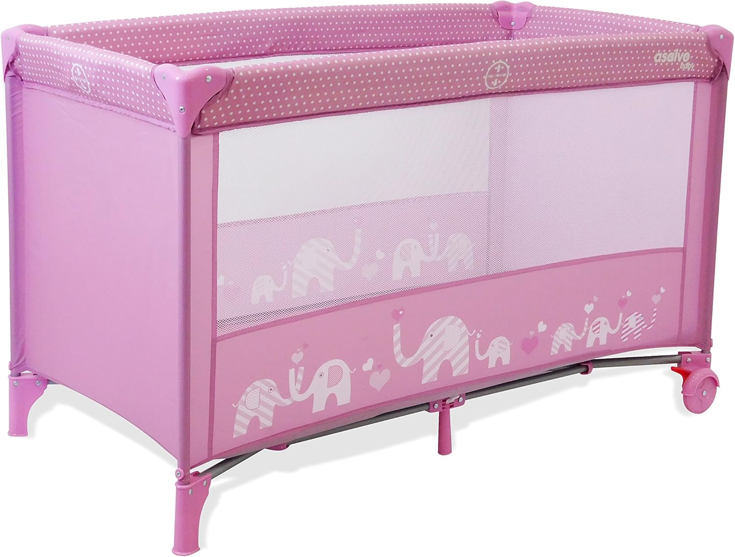 pink travel cot