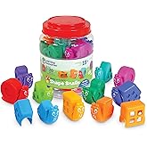 Learning Resources Snap-n-Learn Shape Snails - 20 Pieces, Age 18+ Months Toddler Learning Activities, Educational Toys, Set Color, Teaching Toys
