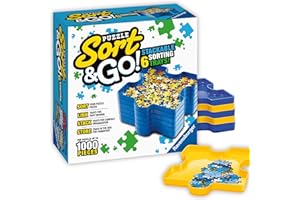 Ravensburger - Sort and Go - Jigsaw Puzzle Accessory - Sturdy Stacking Trays for Sorting Pieces - Premium Quality - Ideal Gift for Enthusiasts - Black - Can Hold Up to 1000 Pieces