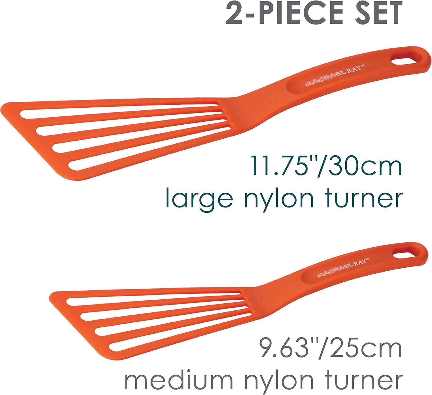 Rachael Ray Kitchen Tools and Gadgets Nylon Cooking Utensils / Spatula / Fish Turners - 2 Piece, Blue: Spatulas: Kitchen & Dining