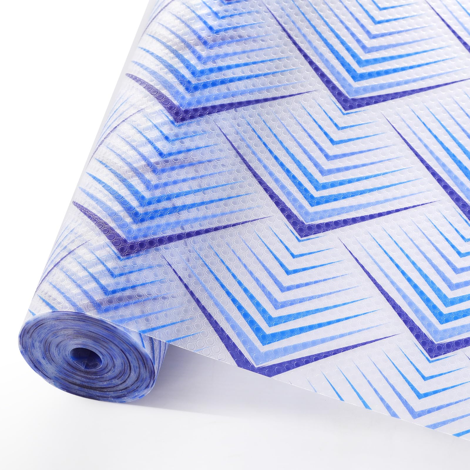 Cooyes Shelf Liner for Kitchen Cabinets – Non-Adhesive Waterproof Drawer Liner – Durable EVA Material Easy-to-Cut Shelf Paper for Refrigerator, Cupboard, Dresser with Modern Pattern Image