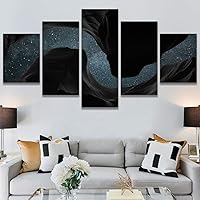SIGNWIN 5 Panel Canvas Wall Art Modern Art Landscape Modern Multicolor Photography Relax/Calm Rocky for Home Decorations Ready to Hang - 60