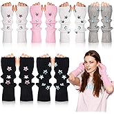 Berlune 6 Pairs Arm Warmers Kawaii Sleeves Cute Y2k Harajuku Japanese Style for Women Girls Lolita Costume School, 6 Colors