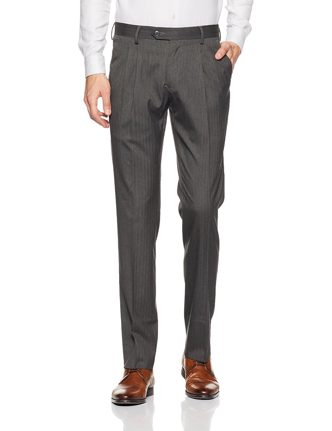 van heusen men's slim fit formal trousers