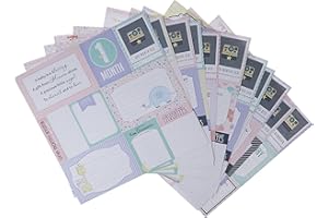 Scrapbook Customs 36984 Baby Girl First Months Scrapbooking Kit, Green,Pink,Yellow