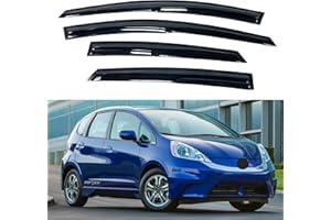 IMMORTAL GROUP IG Window Visor for Honda Fit 2009-2014, Rain Guard Tape-On Extra Durable Sun Wind Side Vent Window Deflector Mugen Style, 2009 2010 2011 2012 2013 2014