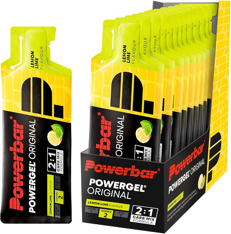 - PowerGel Original - Lemon Lime - 12x41g - Gel energetico ad alto contenuto di carboidrati - Sodio - Senza caffeina