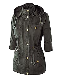 Made By Johnny MBJ WJC643 Womens Pop of Color Parka