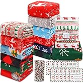 Hahafelt 12 Pcs Christmas Throw Blankets Bulk 50 x 60 Inch 230 GSM Soft Fleece Blanket Tags, Holiday Flannel Blanket for Winter Bedding Couch Office Wedding Gifts Travel
